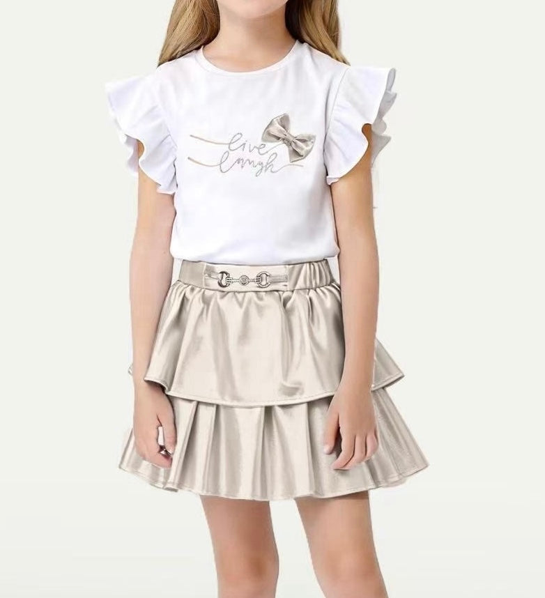 Shirt with skirt - beige