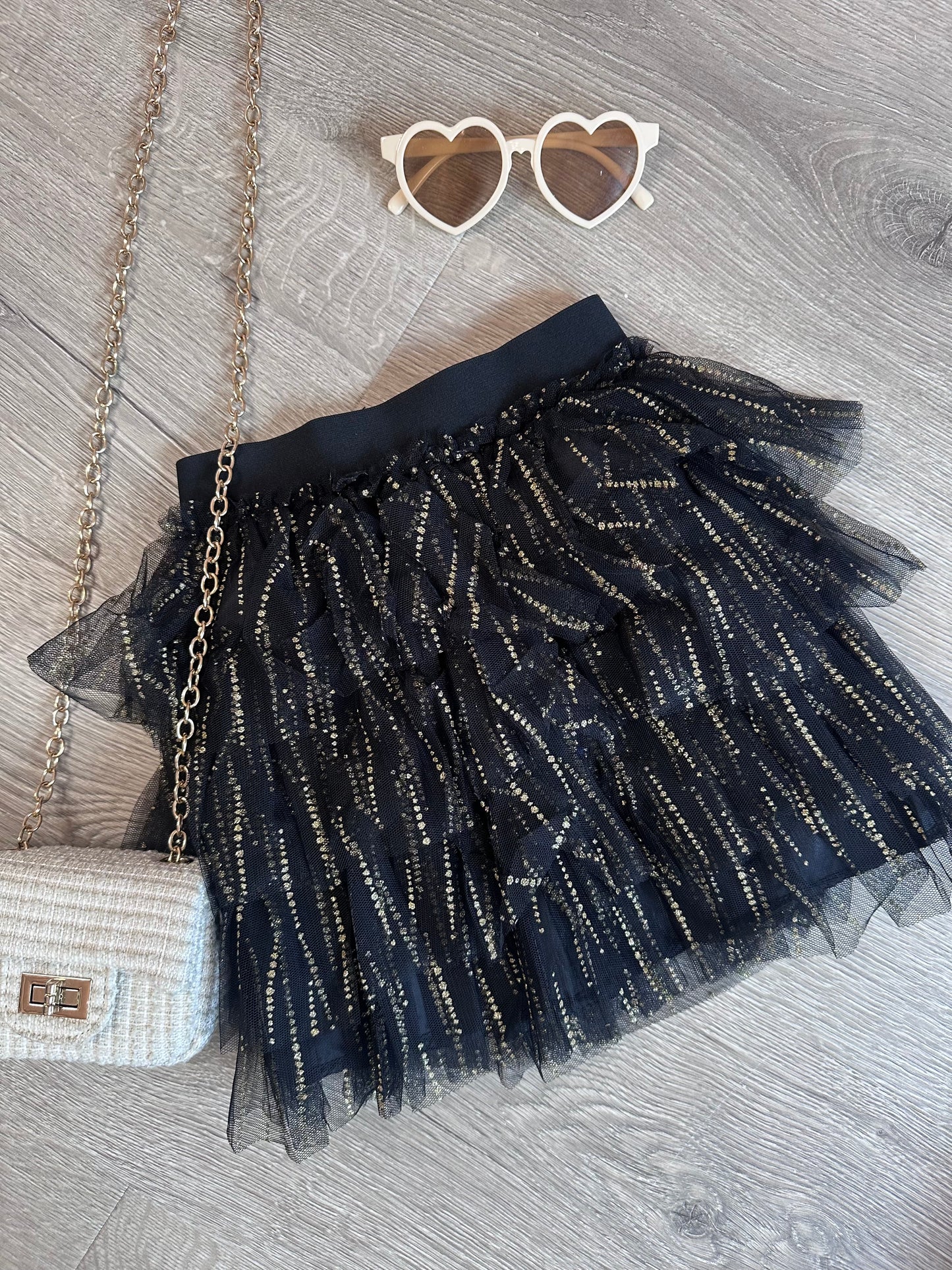 Jupe - noire pailletée