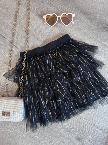 Jupe - noire pailletée