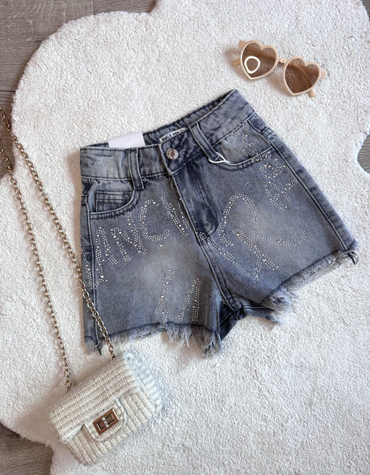 Short - sparkling grey