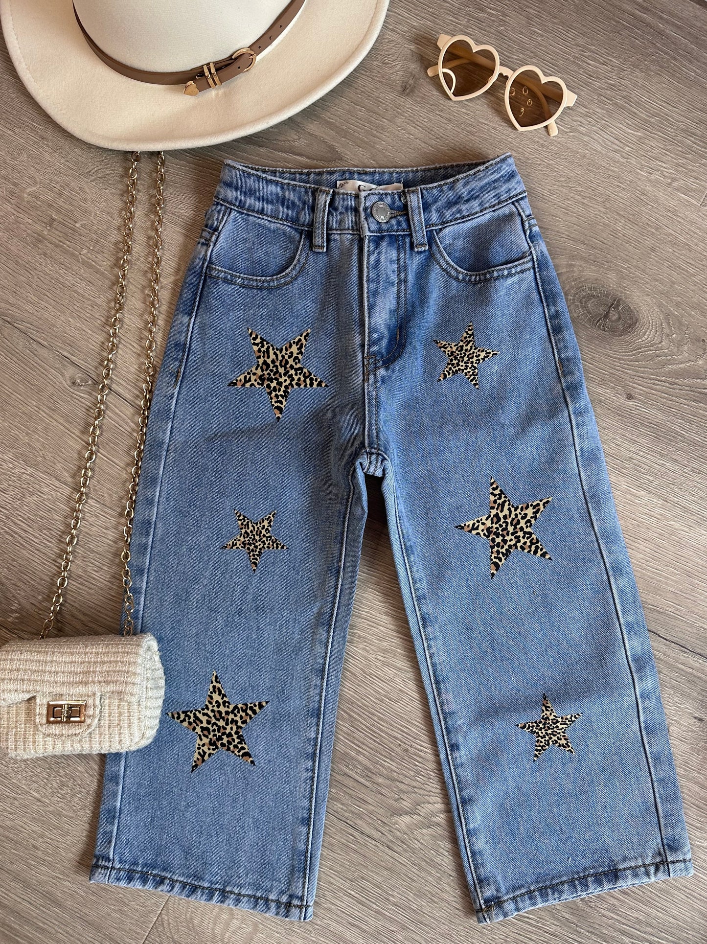 Jeans - panther print stars