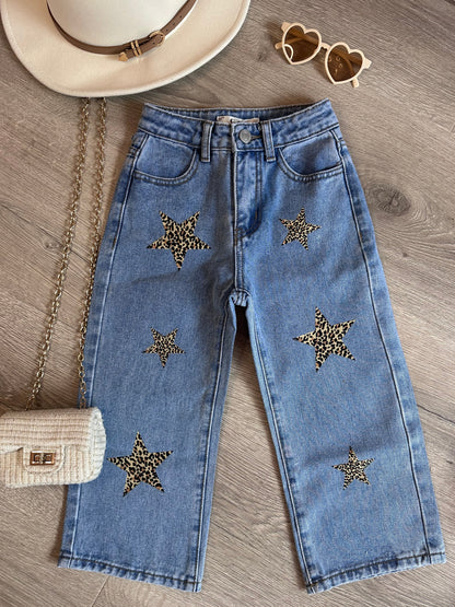 Jeans - panther print stars