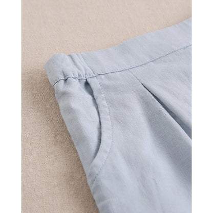 Ruffled pants - blue