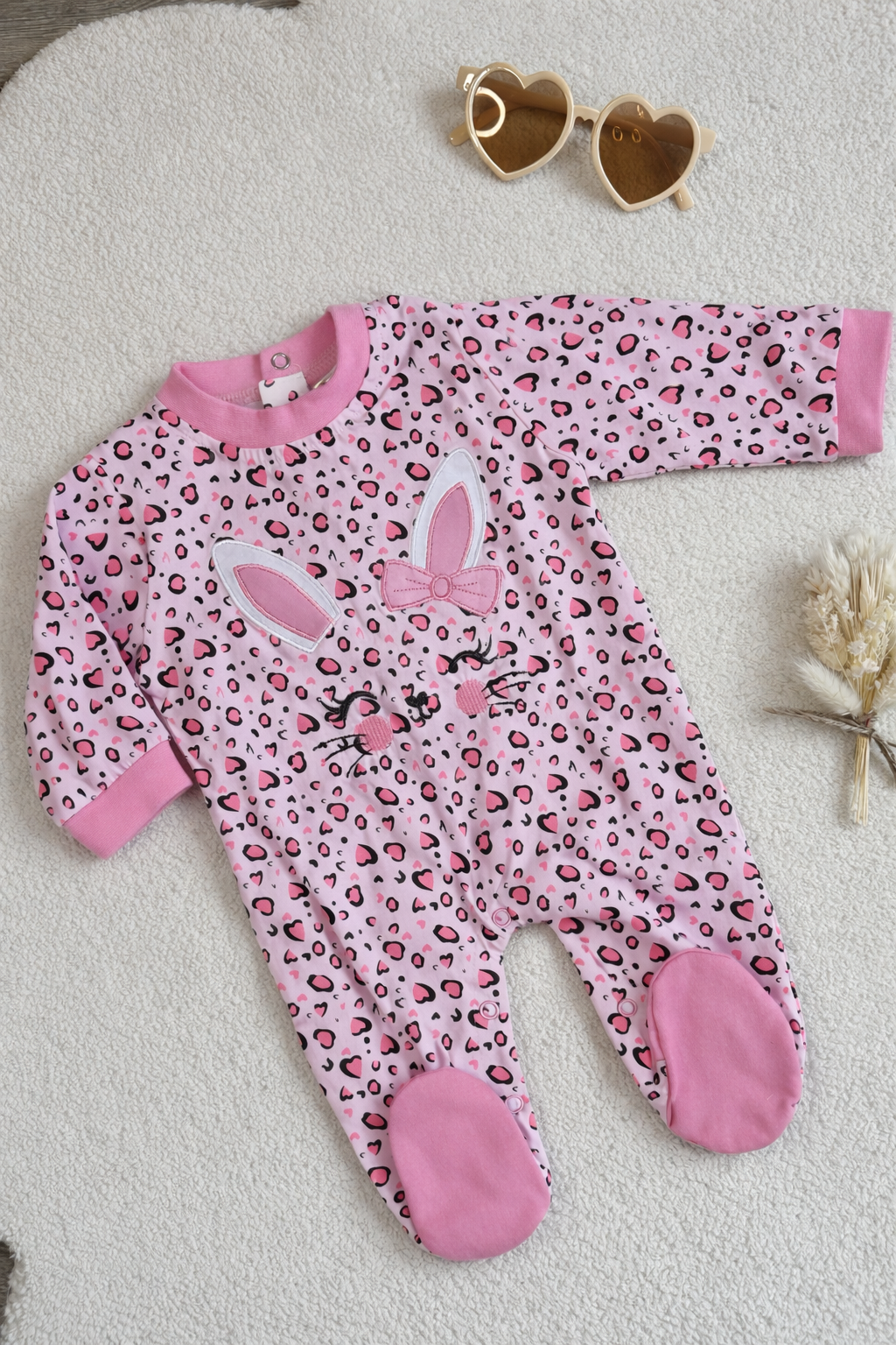 Bunny pink romper