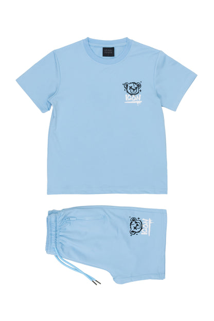 Icon bear set - blue