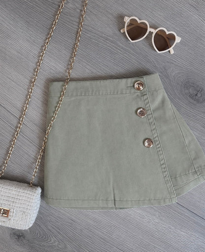 Skort - button beige