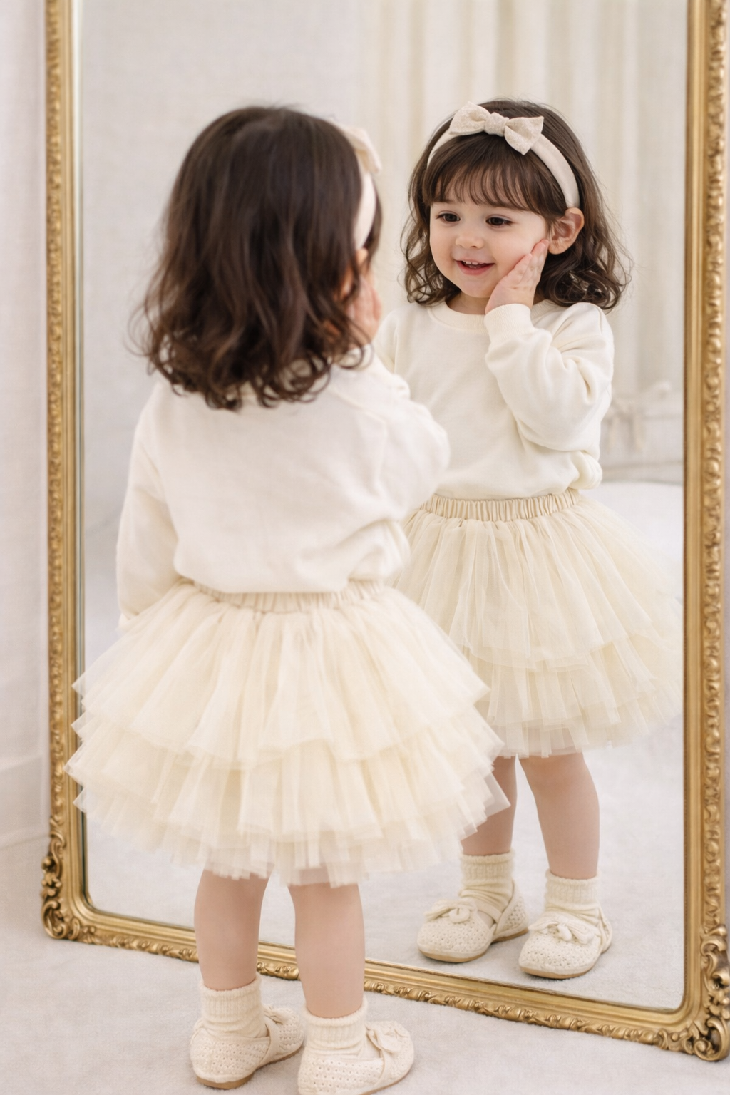Tutu skirt beige