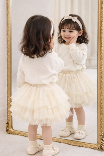 Tutu skirt beige