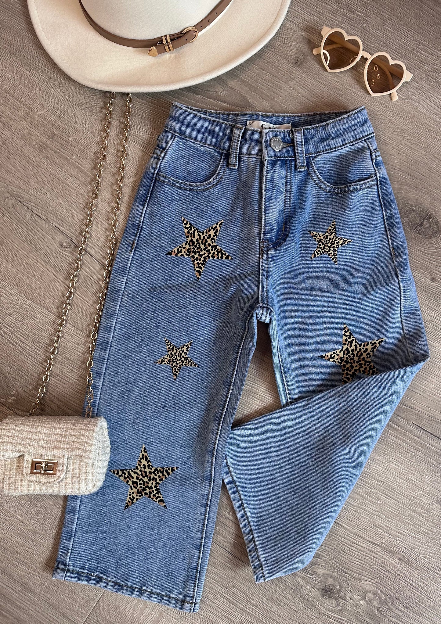 Jeans - panther print stars