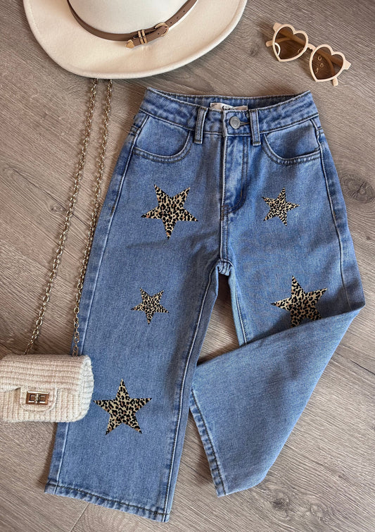 Jeans - leopard star