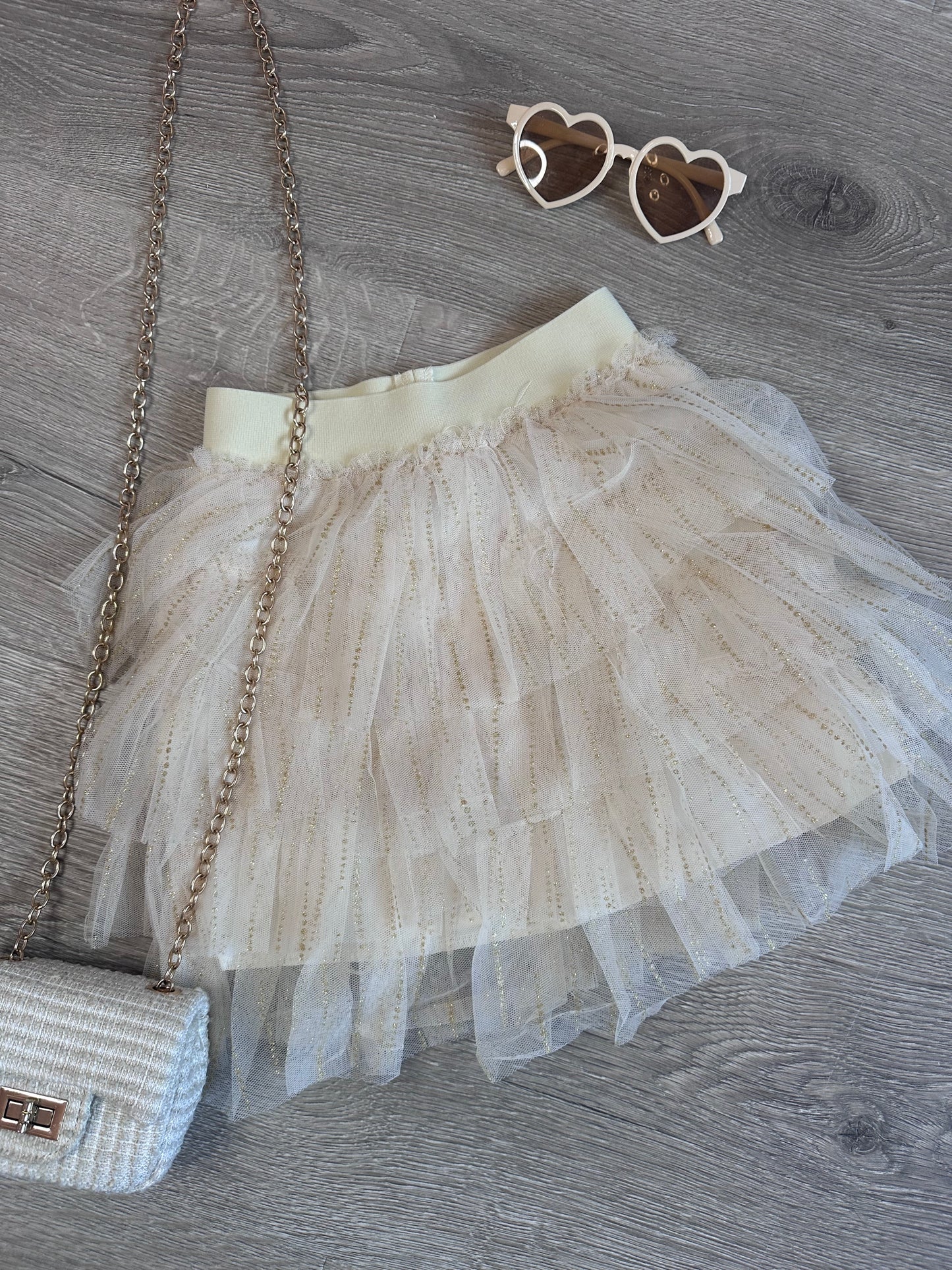 Rokje - sparkle beige