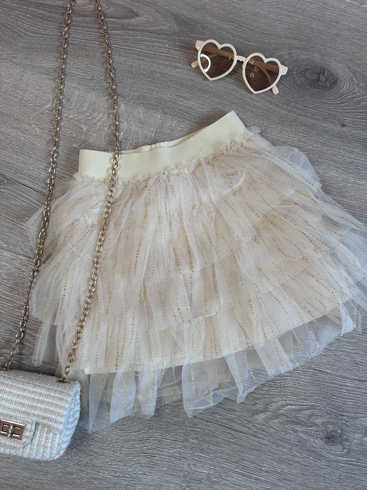 Rokje - sparkle beige