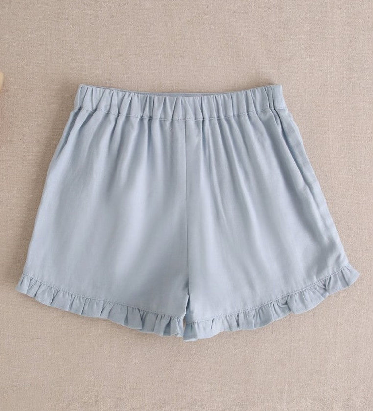 Ruffled pants - blue