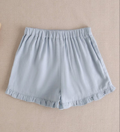 Ruffled pants - blue